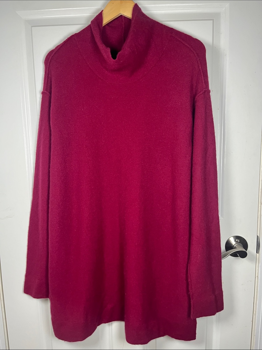 J. Jill pure Jill wool burgundy sweater Dress , shift, mini, lagenlook MTall